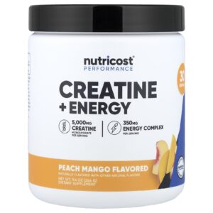 Nutricost Performance Creatina + Energia Pêssego e Manga 264 g (94 oz)