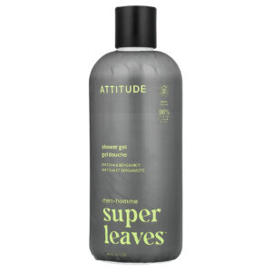 ATTITUDE Super Leaves™ Gel de Banho Para Homens Matcha e Bergamota 415 ml (14 fl oz)