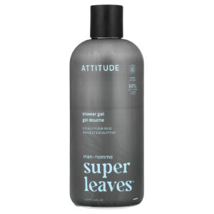 ATTITUDE Super Leaves™ Gel de Banho Para Homens Eucalipto e Sálvia 415 ml (14 fl oz)