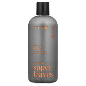 ATTITUDE Super Leaves™ Gel de Banho Para Homens Patchuli e Bourbon 415 ml (14 fl oz)