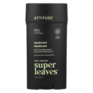 ATTITUDE Super Leaves™ Desodorante Sem Alumínio Para Homens Matcha e Bergamota 75 g (264 oz)