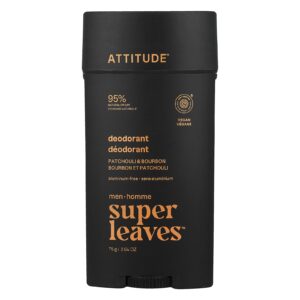 ATTITUDE Super Leaves™ Desodorante Sem Alumínio Para Homens Patchuli e Bourbon 75 g (264 oz)