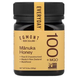 Egmont Honey Mel de Manuka Cru e Não Pasteurizado MGO 100+ 250 g (88 oz)