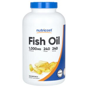Nutricost Óleo de Peixe 1.000 mg 240 Cápsulas Softgel