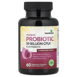 Futurebiotics Probiótico e Prebiótico para Mulheres 60 Cápsulas Vegetarianas