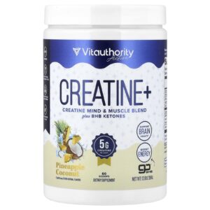 Vitauthority Ativo Creatina+ Abacaxi e Coco 394 g (139 oz)