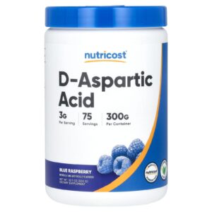 Nutricost Ácido D-Aspártico Framboesa Azul 300 g (107 oz)