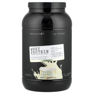 Project 1 Nutrition Proteína Whey Complexo de Proteína de Alta Qualidade Massa de Bolo de Baunilha 907 g (2 lbs)