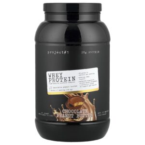 Project 1 Nutrition Proteína Whey Complexo de Proteína de Alta Qualidade Manteiga de Amendoim com Chocolate 1.0584 g (23 lb)