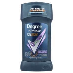 Degree Advanced Body Calor Activated™ 72H Desodorante Antitranspirante Cedro Profundo e Lavanda 76 g (27 oz)