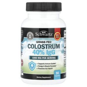 BioSchwartz Colostro de Gado Criado no Pasto 40% IgG 90 Cápsulas (500 mg por Cápsula)
