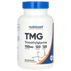 Nutricost TMG (Trimetilglicina) 750 mg 120 Cápsulas