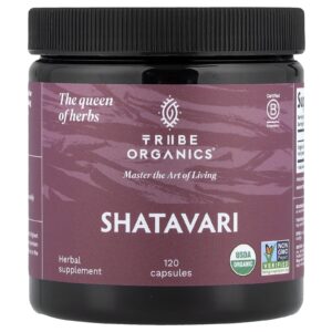 Tribe Organics Shatavari 120 Cápsulas (500 mg por Cápsula)