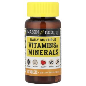 Mason Natural Múltiplos Vitaminas e Minerais Diários 60 Comprimidos