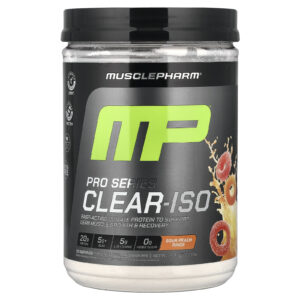 MusclePharm Pro Series Clear-ISO Mistura para Bebida de Proteína em Pó Rings de Pêssego Azedo 520 mg (114 lb)