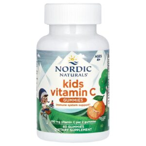 Nordic Naturals Gomas de Vitamina C para Crianças Acima de 4 Anos Tangerina Azedinha 60 Gomas (125 mg por Goma)