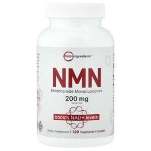 Micro Ingredients NMN 120 Cápsulas Vegetarianas (100 mg por Cápsula)