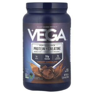 Vega Proteína à Base de Plantas para Desempenho + Creatina Chocolate Cremoso 102 kg (2 lb 4 oz)