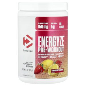 Dymatize Pré-treino Energyze™ Limonada de Morango 400 g (141 oz)