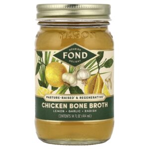 FOND Bone Broth Caldo de Osso de Frango Limão e Alho 414 ml (14 fl oz)