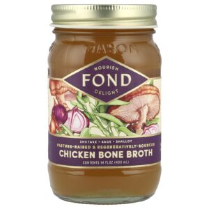 FOND Bone Broth Caldo de Osso de Frango Shiitake e Sálvia 400 ml (14 fl oz)