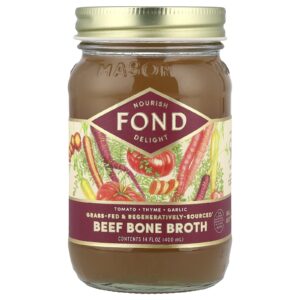 FOND Bone Broth Caldo de Osso Bovino Tomate e Tomilho 400 ml (14 fl oz)