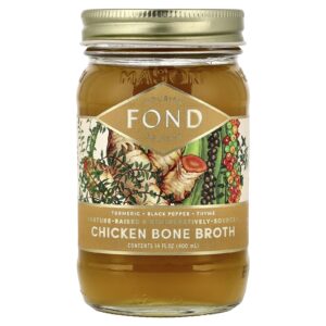FOND Bone Broth Caldo de Osso de Frango Cúrcuma e Pimenta-do-reino 400 ml (14 fl oz)