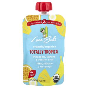 Loco Bebe Purê Orgânico A Partir de 6 Meses Totalmente Tropical 113 g (4 oz)