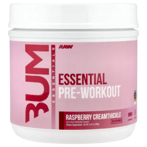 Raw Nutrition Bum Essentials Pré-treino Essencial Creme de Framboesa 408 g (1439 oz)
