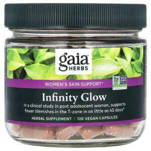 Gaia Herbs Perfect Glow Auxílio à Pele para Mulheres 120 Cápsulas Veganas
