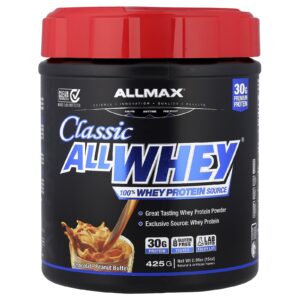 ALLMAX CLASSE ALLWHEY® 100% Fonte de Proteína Whey Manteiga de Amendoim com Chocolate 425 g (09 lb)