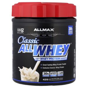 ALLMAX CLASSE ALLWHEY® 100% Fonte de Proteína Whey Baunilha 425 g (09 lb)