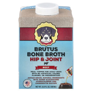 Brutus Bone Broth Quadril e Articulações Para Cães Adultos Carne Bovina 500 ml (169 fl oz)