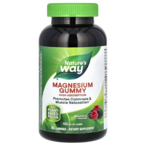 Natures Way Goma de Magnésio Frutos Silvestres Mistos 100 mg 90 Gomas