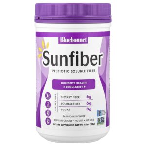 Bluebonnet Nutrition Sunfiber® Fibra Solúvel Prebiótica 210 g (74 oz)