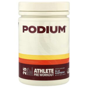 Podium Nutrition Pré-treino do Atleta Framboesa Azul 398 g (1404 oz)