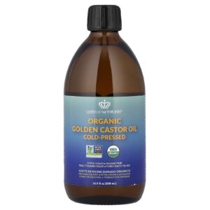 Queen of the Thrones Óleo de Rícino Dourado Orgânico Prensado a Frio 500 ml (169 fl oz)