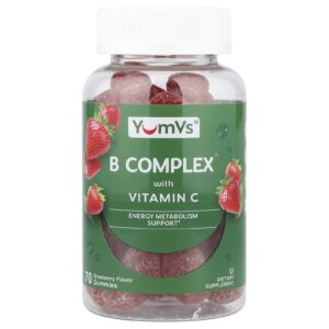 YumVs Complexo B com Gomas de Vitamina C Morango 70 Gomas