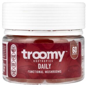 Troomy Nootropics Daily Functional Mushrooms Gummies Strawberry Mango 60 Gummies 9.52 oz (270 g)