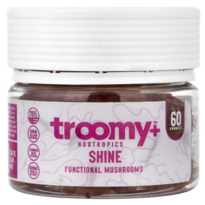 Troomy Nootropics Shine Functional Mushrooms Gummies White Peach Pomegranate 60 Gummies 9.52 oz (270 g)