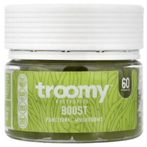 Troomy Nootropics Boost Functional Mushrooms Gummies Lemon Lime 60 Gummies 9.52 oz (270 g)