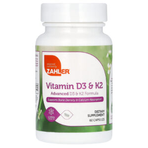 Zahler Vitaminas D3 e K2 60 Cápsulas