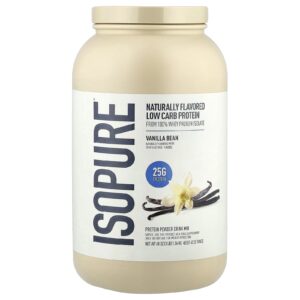 Isopure Proteína em Pó Low Carb Fava de Baunilha 136 kg (3 lb)