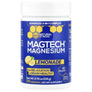 Natural Stacks Magnésio MagTech® Limonada 135 g (476 oz)
