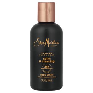 SheaMoisture Sabonete Líquido Calmante e para Limpeza Sabonete Negro Africano 89 ml (3 fl oz)