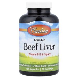 Carlson Fígado de Gado Criado no Pasto 180 Cápsulas