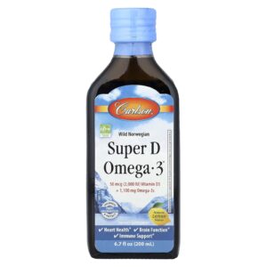 Carlson Wild Norwegian Super D Ômega-3® Limão Natural 200 ml (67 fl oz)