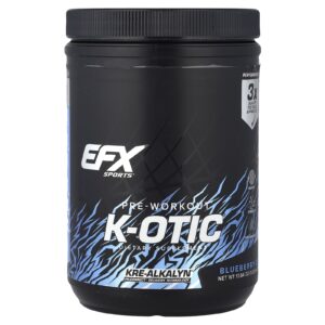 EFX Sports Pré-treino K-otic® Crush de Mirtilo 500 g (1 lb 164 oz)