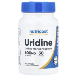 Nutricost Uridina 60 Cápsulas (300 mg por Cápsula)
