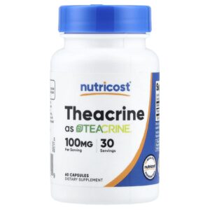 Nutricost Theacrine as Teacrine® 60 Cápsulas (50 mg por Cápsula)